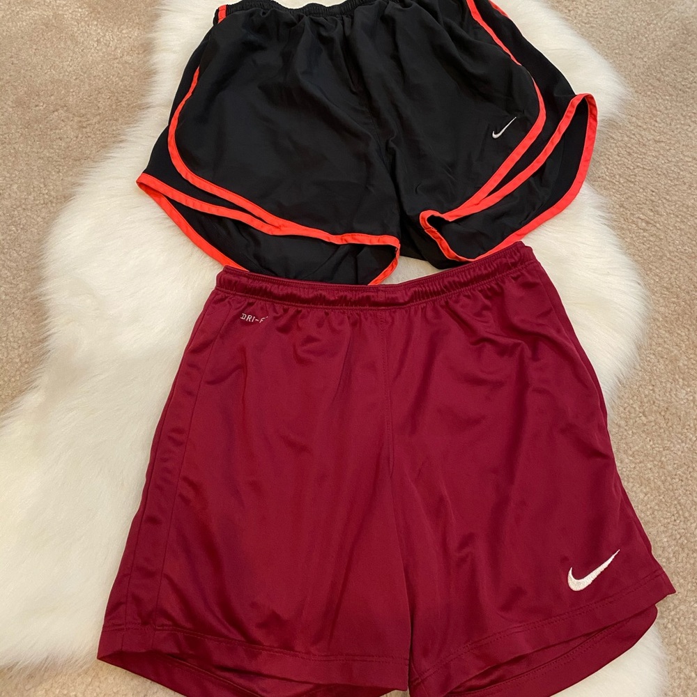 2 pairs of Nike dri-fit shorts best for size small